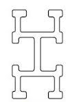 T-SLOT 4 WAY CHANNEL 48" ALU-4WT-48