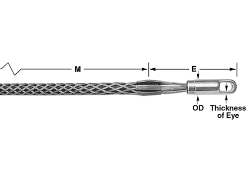 Condux 08642155 Fiber Optic Pulling Grip Swivel Eye 2.00-2.49"