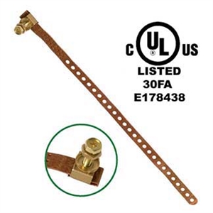 12" Economy Copper Ground Strap Allied 2162