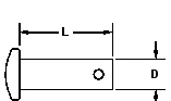 CLEVIS PIN 3/4" Diameter x 2.5" H-CP-6-30