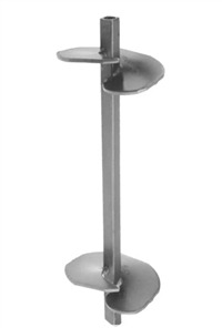 MSI D10426  8" TWIN SOLID SQUARE HUB HELIX POWER DRIVEN ANCHOR 1-3/8" HUB - 6000 FT. LB. FOR 3/4" AND 1" RODS