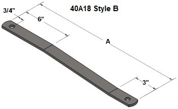 F ARM FLAT B STYLE CROSSARM BRACE 30" Inwesco 40A25 F Arm Brace