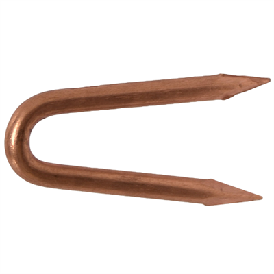 COPPER COATED STAPLE 1-1/4" X 1/4" X .114" ROLLED DIAMOND POINT MSI J6493-HUBBELL C2050224
