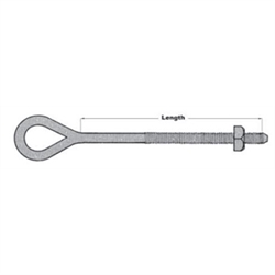 OVAL EYE BOLT 5/8 X8" J9408