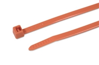 HellermannTyton T50I3M4 MilSpec Cable Tie, 12" Long, MS3367, UL Rated, 50lb Tensile Strength, PA66, Orange