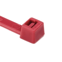 HellermannTyton T50I2M4 MilSpec Cable Tie, 12" Long, MS3367, UL Rated, 50lb Tensile Strength, PA66, Red