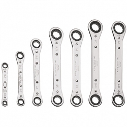 Klein 68222 Ratcheting Box Wrench Set, 7-Piece