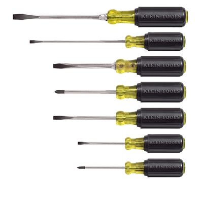 Klein 85076  Screwdriver Set, Slotted and Phillips, 7-Piece