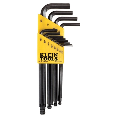 Klein BLK12 L Style Ball End Hex Key Caddy Set 12-Piece