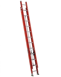 LOUISVILLE LADDER 28-FOOT FIBERGLASS EXTENSION LADDER, 300-POUND LOAD CAPACITY, FE3228