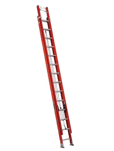 28 ft fiberglass ladder with hooks