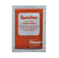 Polywater® TC-1 SqueekyKleen™ Fiber & Copper Gel Filled Cable Cleaner Saturated lint-free wipe