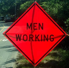 Men Working - 48" x 48" Super-bright SIGNUP MW48SB