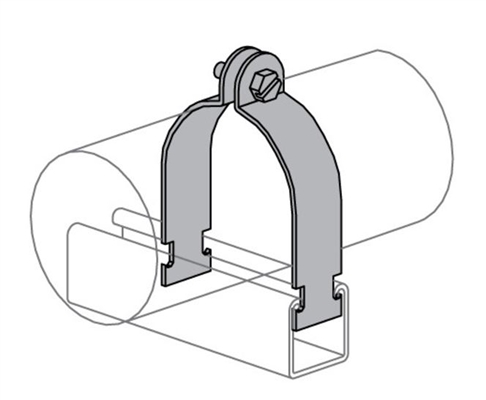 Power-Strut PS-1100-AS-2-EG Steel Clamp 2"