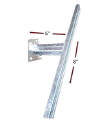 WESANCO Diamond Back w/6" Riser, 8" Horiz. Strut Hot Dip Galvanized W-1021-6-8